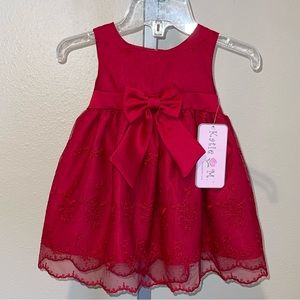 Katie M. Red Party Dress, Size 3-6 Months